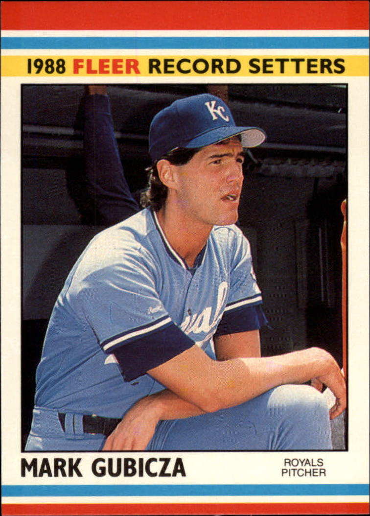 1988 Fleer Record Setters Baseball Cards       015      Mark Gubicza#{(Listed as Gubiczo#{on box checklist